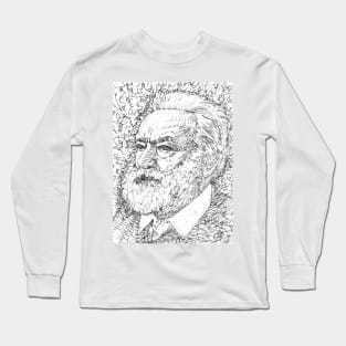 VICTOR HUGO pencil portrait .1 Long Sleeve T-Shirt